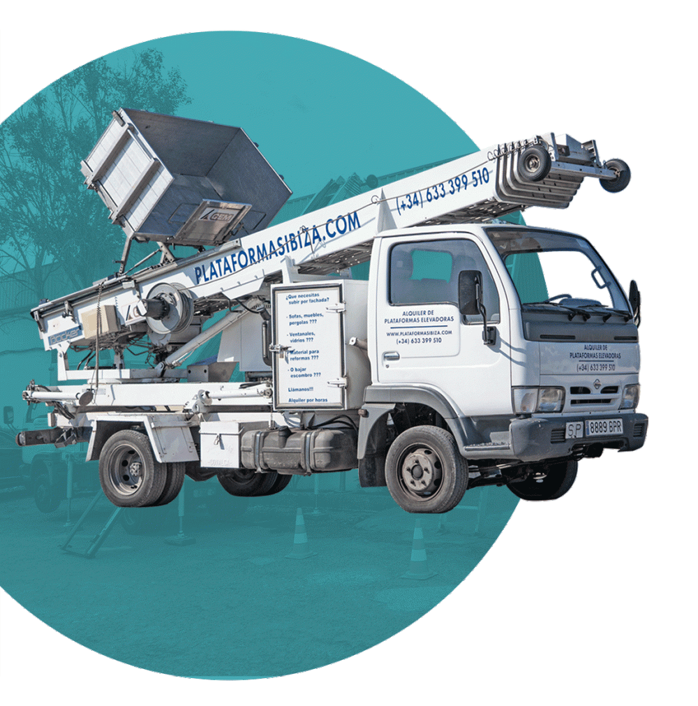 Escalera de nuestra plataforma elevadora en Ibiza